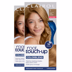 Clairol Root Touch-Up by Nice'n Easy Permanent Hair Dye  7 Dark Blonde Hair Color  Pack of 2