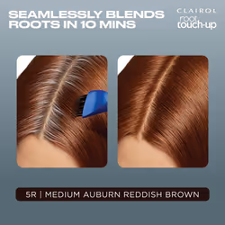 Clairol Root Touch-Up by Nice'n Easy Permanent Hair Dye  5R Medium Auburn/Reddish Brown Hair Color  Pack of 2