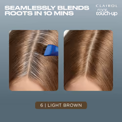 Clairol Root Touch-Up by Nice'n Easy Permanent Hair Dye  6 Light Brown Hair Color  Pack of 2