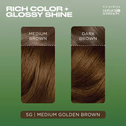 Clairol Natural Instincts Demi-Permanent Hair Dye  5G Medium Golden Brown Hair Color  Pack of 3