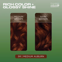 Clairol Natural Instincts Demi-Permanent Hair Dye  5R Medium Auburn Hair Color  3 Count