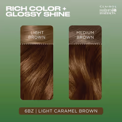 Clairol Natural Instincts Demi-Permanent Hair Dye  6BZ Light Caramel Brown Hair Color  Pack of 3