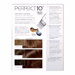 Clairol Nice'n Easy Perfect 10 Permanent Hair Dye  6WN Light Chocolate Brown Hair Color  Pack of 2