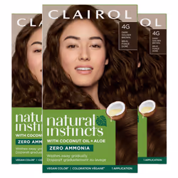 Clairol Natural Instincts Demi-Permanent Hair Dye 4G Dark Golden Brown Hair Color Pack of 3