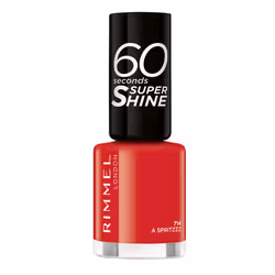 Rimmel 60 Seconds Super Shine, 8 ml, Red, A Spritzzz, Coloring, Gloss, Bottle