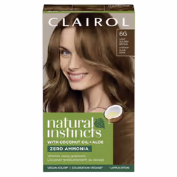 Clairol Natural Instincts Demi-Permanent Hair Dye 6G Light Golden Brown Hair Color Pack of 1