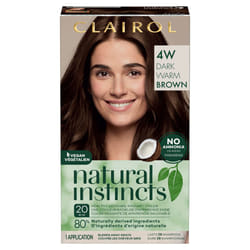 Clairol Natural Instincts Demi-Permanent Hair Dye  4W Dark Warm Brown Hair Color  Pack of 1