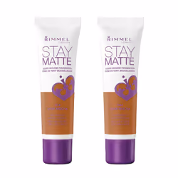 Rimmel  Stay Matte Foundation  Deep Mocha 2 Count (Pack of 1)