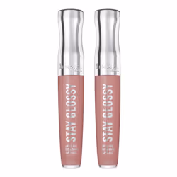 Rimmel Stay Glossy 6HR Lip Gloss, Blushing Belgraves, 0.18 Fl Oz (Pack of 2)