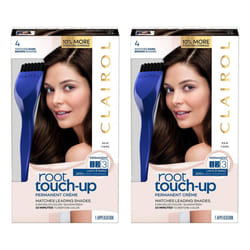 Clairol Root Touch-Up by Nice'n Easy Permanent Hair Dye  4 Dark Brown Hair Color  2 Count