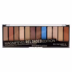 Rimmel London Magnif'Eyes Eyeshadow Palette  12 Shades  Blendable Formula  Versatile  012  Reloaded  0.5oz