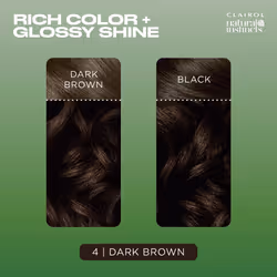 Clairol Natural Instincts Demi-Permanent Hair Dye  4 Dark Brown Hair Color  Pack of 3