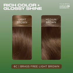 Clairol Natural Instincts Demi-Permanent Hair Dye  6C Light Brown Hair Color  Pack of 3