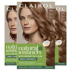 Clairol Natural Instincts Demi-Permanent Hair Dye  7RG Dark Rose Gold Blonde Hair Color  Pack of 3