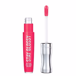 Rimmel Stay Glossy Lip Gloss - Non-Sticky and Lightweight Formula for Lip Color and Shine - 360 The Future is Pink  .18oz