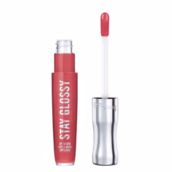 Rimmel Stay Glossy Lip Gloss - Non-Sticky and Lightweight Formula for Lip Color and Shine - 500 Rulebreaker  .18oz