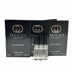 Gucci Guilty Eau De Parfum Sample Perfume MEN EDP Spray Pour Homme MINI SMALL Travel Size 1.5 ML / 0.05 - set of 3