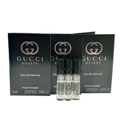 Gucci Guilty Eau De Parfum Sample Perfume MEN EDP Spray Pour Homme MINI SMALL Travel Size 1.5 ML / 0.05 - set of 3