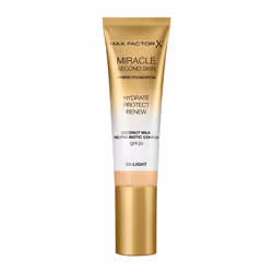 Max Factor Miracle Second Skin 03 Light 30ml, Tube, Cream, Universal skin, Hydrating, Protection, Light, Yellow