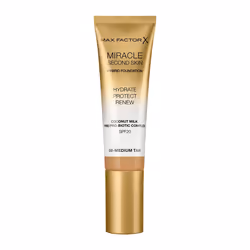 Max Factor Miracle Second Skin 08 Medium Tan 30ml, Tube, Cream, Universal skin, Hydrating, Protection, Medium, Medium Tan