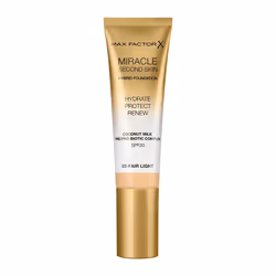 Max Factor Miracle Second Skin 02 Fair Light 30ml, Tube, Cream, Universal skin, Hydrating, Protection, Fair, Light, Fair Ligh ...