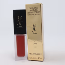 Yves Saint Laurent Tatouage Couture Velvet Cream 0.20oz/6ml New With Box - 208 Rouge Faction