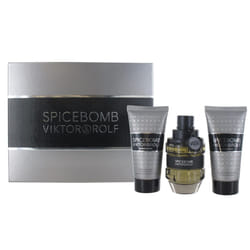 Viktor & Rolf Spicebomb 50ml Eau de Toilette, 50ml Aftershave Balm, 50ml Shaving Cream Gift Set for Men
