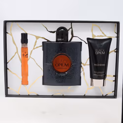 Yves Saint Laurent Black Opium Eau De Parfum 3 Pcs Gift Set  / New With Box