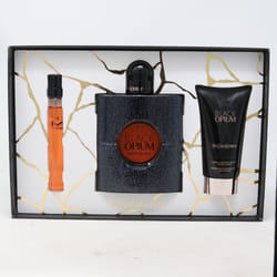 Yves Saint Laurent Black Opium Eau De Parfum 3 Pcs Gift Set  / New With Box