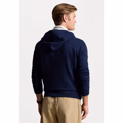 Polo Ralph Lauren Men's Classic Fleece Full Zip Pony Logo Hooded Sweatshirt - UK Size XL, Navy