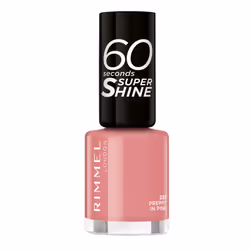Rimmel 60 Seconds Super Shine 235 Preppy In Pink 8ml, 8 ml, Pink, Preppy In Pink, Coloring, Gloss, Bottle