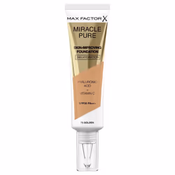 Max Factor Miracle Pure Golden 75 30 ml, Tube, Universal skin, Elasticity, Firming, Hydrating, Beige, Golden, Radiant