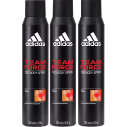 3 x 200ml Adidas Team Force 48H Deodorant Body Spray