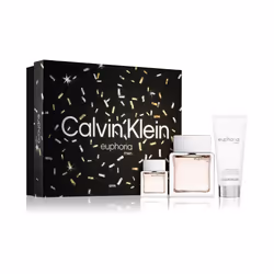Calvin Klein Euphoria Men Gift Set 100ml EDT Spray + Aftershave Balm 100ml + Eau De Toilette 15ml