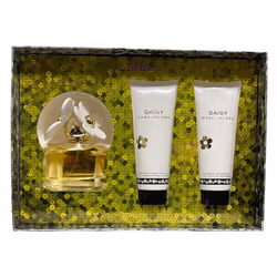 Marc Jacobs Daisy 3 Piece Gift Set: 50ml EDT Spray - Body Lotion 75ml - Shower Gel 75ml