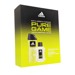 Pure Game Adidas Eau de Toilette Spray 100ml 3in1 Shower Gel 250ml
