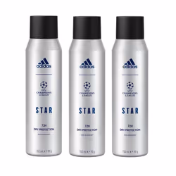 3 x Adidas UEFA 72H Anti Perspirant Body Spray 150ml - Champions League