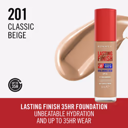 Rimmel Lasting Finish Hydration Boost 35H 201 Classic Beige 30 ml - Additional view 4