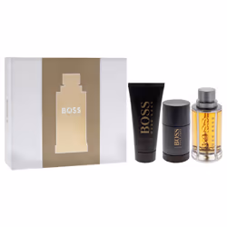Boss The Scent by Hugo Boss for Men - 3 Pc Gift Set 3.3oz EDT Spray, 3.3oz Shower Gel, 2.4oz Deodorant Stick