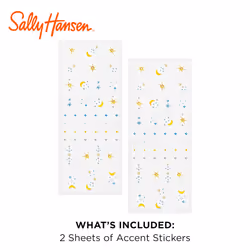 Sally Hansen Salon Effects Nail Accents  Celestial Eclipse  Nail Art Decals  Easy to Use  No Commitment  Use On Nail Polish or Bare Nails  Mix and Mat