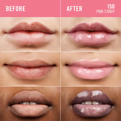Thrillseeker Glassy Gloss 150 Pink Candy, Hydrating Shine, Hyaluronic Acid, Anti-Oxidant Complex, Non-Sticky, Big Applicator, Healthy-Looking Lips,