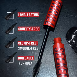 Thrillseeker Extreme Volume Mascara Black, Ultra Volumising, 24hr Wear, Unique BIG Tower Fibre Brush, Smudge-Proof, Flake-Free, Clump-Free, Cruelty - Additional view 4