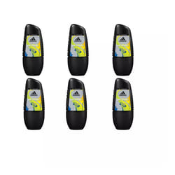 Adidas 6 x 50ml Roll On Choose Scent - 6 x 50ml Get Ready