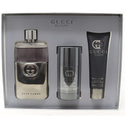 Gucci Guilty Pour Homme Eau De Toilette 3-Pcs Set  / New With Box