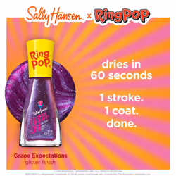 Sally Hansen Insta-Dri, Ring Pop Grape Expectations, Quick Dry, Long Lasting, Streak-Free Shine, Purple Nail Polish