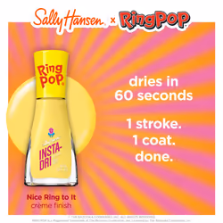 Sally Hansen Insta-Dri, Ring Pop Nice Ring to It, Quick Dry, Long Lasting, Streak-Free Shine, Yellow Nail Polish