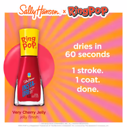 Sally Hansen Insta-Dri, Ring Pop Very Cherry Jelly, Quick Dry, Long Lasting, Streak-Free Shine, Red Nail Polish