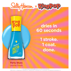 Sally Hansen Insta-Dri  Ring Pop Party Blues  Quick Dry  Long Lasting  Streak-Free Shine  Blue Nail Polish