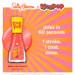 Sally Hansen Insta-Dri, Ring Pop Berry Go Round, Quick Dry, Long Lasting, Streak-Free Shine, Red Nail Polish