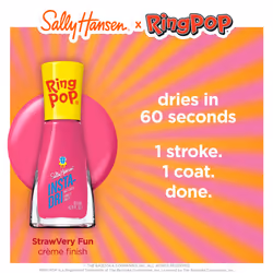 Sally Hansen Insta-Dri, Ring Pop StrawVery Fun, Quick Dry, Long Lasting, Streak-Free Shine, Pink Nail Polish